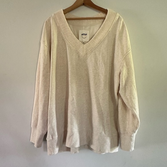 aerie Sweaters - Aerie Soft Cream V-Neck Pullover